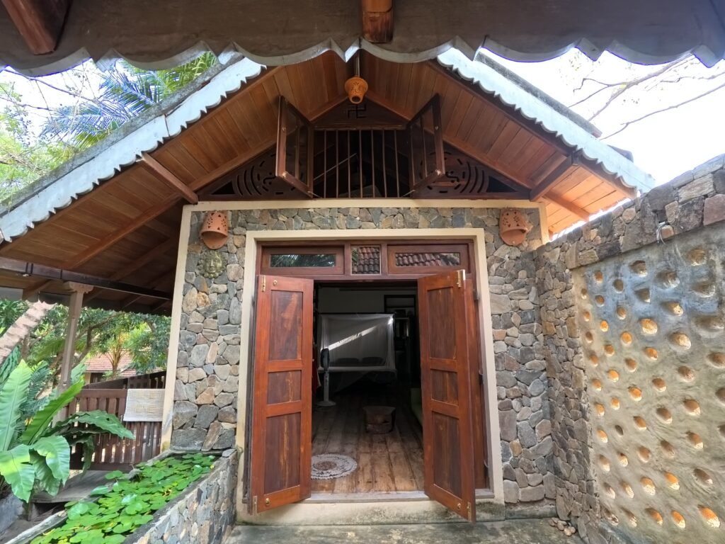 Upstairs room at Gem River Edge in Kataragama, Sri Lanka